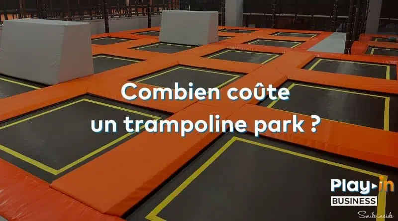image montrant un trampoline park de couleur orange et noir